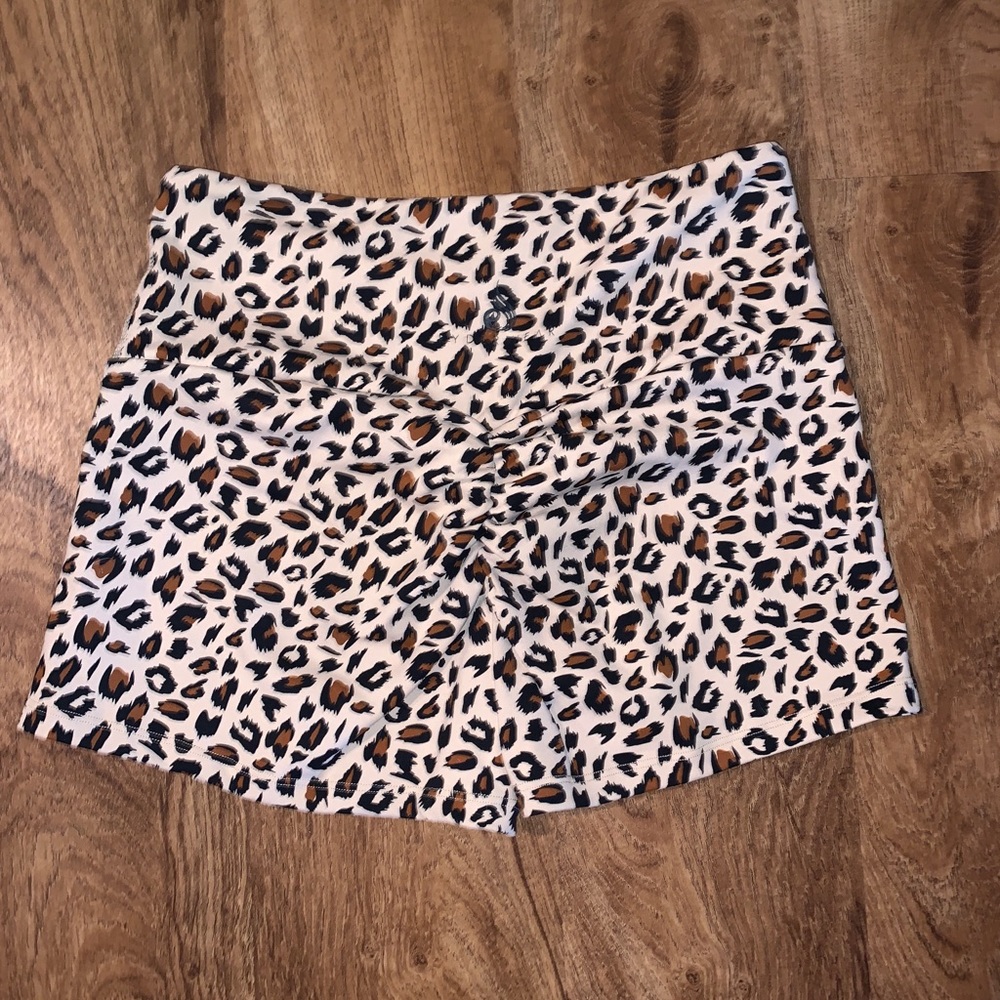 Ryderwear cheetah bum scrunch shorts